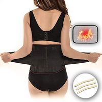 FITTOO Lumbar Back Support Belt with Removable Heat Pad and 5 Stays for Back Pain Relief,Support for Back Sprains,Backache,Tendonitis,Stiff Sciatica or Sore Muscles Workout,Improve Posture