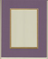 24x36 Purple & Gold Double Picture Mats with White Core, for 20x30 Pictures