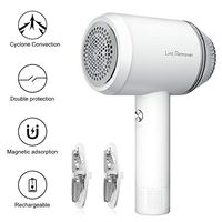 Fabric Shaver Rechargeable Lint Remover - Magnetic Fabric Defuzzer for Clothes Sweater Shavers Fabric Pill Fuzz Removers with Dustbin and 2 Replaceable Blades (60miutes Working)
