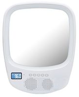 QFX R-70S Wireless Speaker with Fogless Light Up Mirror White