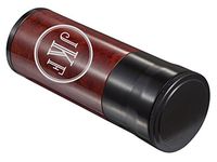 Personalized Visol Carlos Burgundy and Black Travel Cigar Case - Free Engraving (Roman Monogram)