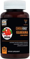 Guarana Energizer 1000mg Pills. 90 Vegetarian Tablets. Natural Herbal Energy Nootropic Supplement for Focus, Concentration, Metabolism, Weight and Pre-Workout. Pure Source Caffeine Brain Supplement