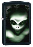 Zippo Scary Alien Pocket Lighter, Black Matte