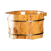 Foot Tub，Cypress Wood Foot Bucket Double Ear Barrel,Wooden Household Foot Bath Barrel, Natural Good Wood Production,Beauty