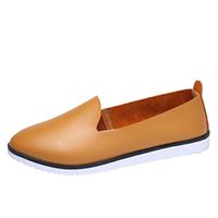 Neartime Women Shoes, 2018 Fashion Flats Leather Shoes Shallow Slip On Leisure Lazy Comfortable Sandals