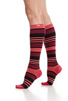 VIM & VIGR Stylish Compression Socks - Women's Nylon Socks (Coral, Small)