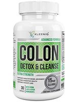 Colon Cleanse Detox - KLEENIQ® 15-Day All-Natural Colon Cleanse Supplement for Weight Loss, Flush Toxins, Constipation Relief, Boost Energy & Metabolism, 30 Veggie Capsules for Men & Women