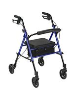 Drive Adjustable Height Rollator Rolling Walker with 6" Wheels, Blue, Model - RTL10261BL