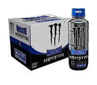 Muscle Monster Vanilla Energy Shake, Protein + Energy Drink, 15 ounce (Pack of 12)