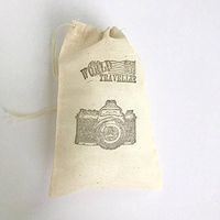 Travel Favor Bag Camera Muslin Bag Party Favor Gift World Traveler Theme Destination Wedding Welcome Baby Shower Bachelorette Groomsmen