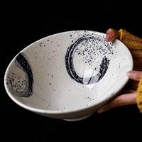 ZSQAI Household Fruit Salad Bowl Miso Soup Bowls Restaurant Cutlery Ramen Bowl