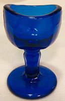 Eyecup Eye Wash Bath Cup Rinse - John Bull - American Made - Mosser Glass USA (Cobalt Blue)