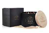 Luxury Scented Soy 3 Wick Candle for Stress Relief & Relaxation High Intensity Aromatherapy (PEACE - Ocean Breeze)