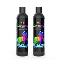 (Set of 2-2000mg) Premium Hemp Massage Oil Best Organic Soothing Therapy for Muscles Dry Skin Care Benefits Lavender Essential Oil and Vitamin E 16 oz Made USA by ame d’essence