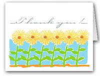 Sun Flowers Thank You Note Card - 10 Boxed Note Cards