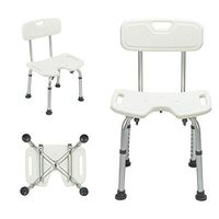 AN&GLOBALS Gravida Bath Shower Chair Adjustable Bathtub Stool Seat U-Shaped Cutout