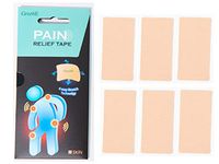 GreenE Pain Relief Tape, 6-PCS Patch, 4-Way-Stretch, True-Kinesio-Therapeutic, Bio Far-Infrared, 36-HR Long-Lasting (1.9in. x 3.9in. x 6pcs precuts) (Skin)