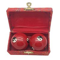 COMOK 1.85" Baoding Balls Chinese Health Massage Exercise Stress Balls Hand Exercise Yin Yang Chi Balls 2 in 1 Box