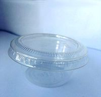 World Centric's Compostable Corn PLA Souffle Cup Combo: 2 Ounce PLA Souffle Cups and PLA Lids (500 Sets:1000 Units)