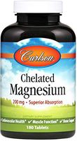 Carlson Chelated Magnesium 200mg, 180 Tablets