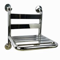 AIAIⓇ Foldable Shower Stool - Cleaning Stability Support Non Slip Durable Handy Strong Construction Rubber Feet Lightweight Wet Room for Elderly Disabled Mentally Retarded Person Pregnant Woman Child