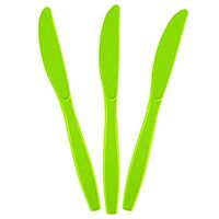 JF World Kiwi Green Premium Plastic Knives 48ct