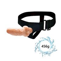 8.1Inch Safe Soft Material Real Hollow Strap on Toy-Didle Unisex Massager Extension Good Tools Women Flesh