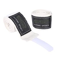 Top of top store 1 Pair Cotton Elastic Boxing Handwrap Sanda Fighting Hand Wraps Bandage Finger Guard, Wrist Support Sport Straps Width 5cm Length 2.5M (White)
