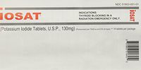 IOSAT 130 mg Potassium Iodide Tablets, 5 Count
