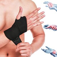 BestSupport Wrist-Brace for Pain Relief Wrist Wraps-Support for Arthritis and Carpal Tunnel-Hand Brace for Weight-Lifting (1 Pack, Black)