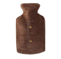 LLQ Hot Water Bottle with Cover, Winter Small Hand Warmer Hot Water Rubber Bag Reusable Portable Hot & Cold Therapies - Brown