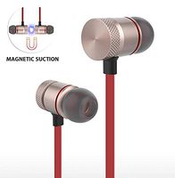 Bluetooth Headphones, MyTECH Magnetic Wireless Earbuds with Build-in Microphone Sweatproof Earpiece Noise Cancelling Sports Earphones for Workout and Running Compatible Smartphone Android iOS (Red)