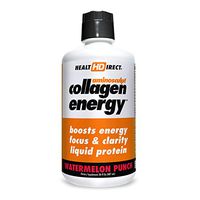 High-Energy Liquid Collagen | AminoSculpt Collagen Energy | 30 Fl Oz | Watermelon Punch | Supports Focus and Clarity | Boosts Daytime Energy | Better for Hair, Skin and Nails