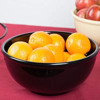 Cal-Mil 418-10-13 Melamine Classic Round Bowls, 10", Black (Pack of 3)