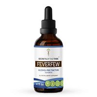 Feverfew Alcohol-Free Liquid Extract, Organic Feverfew (Tanacetum parthenium) Dried Herb Tincture Supplement (4 FL OZ)