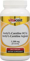 Vitacost Acetyl L-Carnitine HCl & Acetyl L-Carnitine Arginate - 200 Capsules