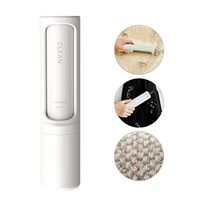 Rolin Roly Portable Lint Roller Clothes Rotary Cylinder Brush Reusable Foldable Lint Roller Pet Hair Fur Remover Brush Clothing Furniture Couch Carpet (White)