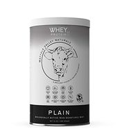 Whey Protein Powder - 16 oz - Grass-Fed - Plain - Gluten-Free with Probiotics and Amino Acids - Natural Digestive Enzymes, Vitamin D