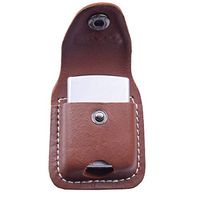 Handmade Fliptop Leather Lighter Pouch Holder Case with Pocket Belt Loop (Brown)