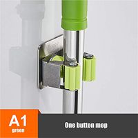 ZSLLO Balcony Broom Mop Holder Stainless Steel Broom Mop Storage Broom Wall Mount with Hook (Edition : B)