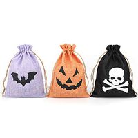 SumDirect 6x8inches Mixed Colors Large Burlap Gift Favor Bags with Jute Drawstrings Candy Pouches Halloween Treat Bags -15pcs (Assorted Colors, 6x8inches)