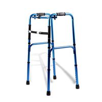 Rolling Walkers Walker Elderly Help Can Sit Lightweight Folding Walker Non-Slip Aluminum Alloy Anti-Skid Anti-Fall Auxiliary Auxiliary Walker (Color : Blue, Size : 514376.5cm)