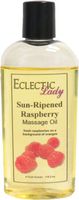 Sun Ripened Raspberry Massage Oil, 4 oz, With Sweet Almond Oil and Organic Jojoba Oil, Preservative Free