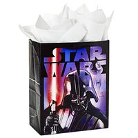 Hallmark 10" Large Star Wars Gift Bag with Tissue Paper (Darth Vader) for Birthdays, Father's Day, Theme Parties and More