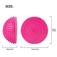 Spiky Massage Balls,2 PCS PVC Inflatable Half Yoga Balls Massage Point Fitball Exercises Trainer Fitness Balance Ball for Plantar Fasciitis, Deep Tissue, Back, Foot Massage(Pink)