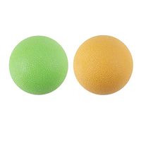 LIOOBO 2PCS Yoga Massage Balls for Deep Muscle Relaxation Yoga Fitness Ball Yellow+Green