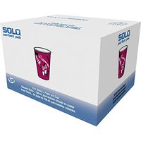 Solo Cup OF8BI0041 Bistro Design Hot Drink Cups, Paper, 8oz, Maroon, 500/Carton