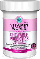 Vitamin World Platinum Chewable Probiotics | Premium Women's Supplement feat. Cranberry to Promote Urinary & Bladder Health, 30 Tablets