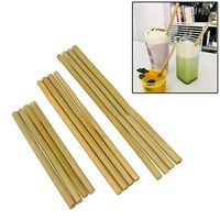 15/20/24cm Organic Bamboo Drinking Straw Party Birthday Wedding Reusable Wood Straws Kitchen Bar Tools (4Pcs, 20)