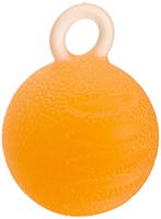 Sammons Preston Hand Exerciser with Loop, Firm Orange Exercise Ball for Finger & Thumb Strength, Physical Therapy, Hand Rehabilitation, Easy to Squeeze Stress Balls for Strengthening Exercises